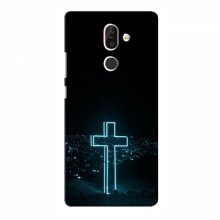 Чехол для Nokia 7 Plus - (Христианские) (AlphaPrint) Крест-синий - купить на Floy.com.ua