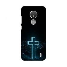 Чехол для Nokia C21 - (Христианские) (AlphaPrint) Крест-синий - купить на Floy.com.ua