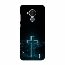 Чехол для Nokia C30 - (Христианские) (AlphaPrint) Крест-синий - купить на Floy.com.ua