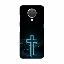 Чехол для Nokia G10 - (Христианские) (AlphaPrint) Крест-синий - купить на Floy.com.ua
