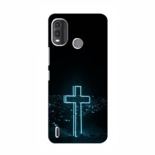 Чехол для Nokia G11 Plus - (Христианские) (AlphaPrint) Крест-синий - купить на Floy.com.ua