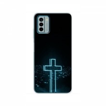 Чехол для Nokia G22 - (Христианские) (AlphaPrint) Крест-синий - купить на Floy.com.ua