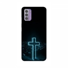 Чехол для Nokia G42 - (Христианские) (AlphaPrint) Крест-синий - купить на Floy.com.ua