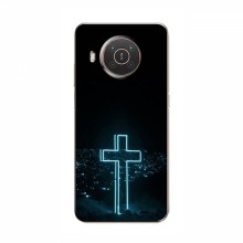 Чехол для Nokia X10 - (Христианские) (AlphaPrint) Крест-синий - купить на Floy.com.ua