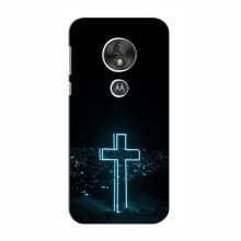 Чехол для Motorola MOTO G7 Power - (Христианские) (AlphaPrint) Крест-синий - купить на Floy.com.ua