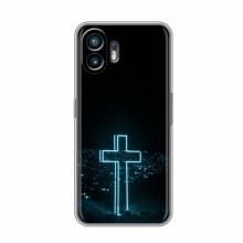 Чехол для Nothing Nothing Phone 2 - (Христианские) (AlphaPrint) Крест-синий - купить на Floy.com.ua