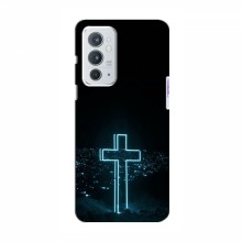 Чехол для OnePlus 9RT - (Христианские) (AlphaPrint) Крест-синий - купить на Floy.com.ua