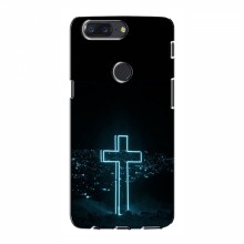 Чехол для OnePlus 5T - (Христианские) (AlphaPrint) Крест-синий - купить на Floy.com.ua
