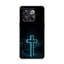 Чехол для OnePlus 10T - (Христианские) (AlphaPrint) Крест-синий - купить на Floy.com.ua