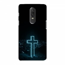 Чехол для OnePlus 6 - (Христианские) (AlphaPrint) Крест-синий - купить на Floy.com.ua