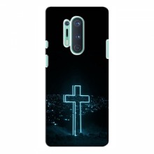 Чехол для OnePlus 8 Pro - (Христианские) (AlphaPrint) Крест-синий - купить на Floy.com.ua