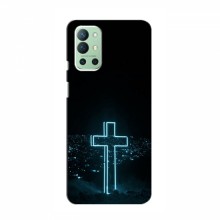 Чехол для OnePlus 9R - (Христианские) (AlphaPrint) Крест-синий - купить на Floy.com.ua