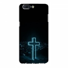 Чехол для OnePlus 5 - (Христианские) (AlphaPrint) Крест-синий - купить на Floy.com.ua