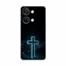 Чехол для OnePlus Nord 3 5G - (Христианские) (AlphaPrint) Крест-синий - купить на Floy.com.ua