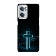 Чехол для OnePlus Nord CE 2 (5G) (IV2201) - (Христианские) (AlphaPrint) Крест-синий - купить на Floy.com.ua