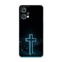 Чехол для OnePlus Nord CE 2 Lite 5G - (Христианские) (AlphaPrint) Крест-синий - купить на Floy.com.ua