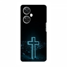 Чехол для OnePlus Nord CE 3 Lite - (Христианские) (AlphaPrint) Крест-синий - купить на Floy.com.ua