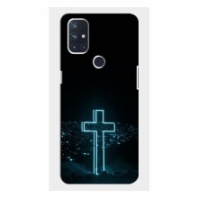 Чехол для OnePlus Nord N100 - (Христианские) (AlphaPrint) Крест-синий - купить на Floy.com.ua