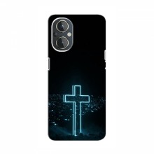 Чехол для OnePlus Nord N20 - (Христианские) (AlphaPrint) Крест-синий - купить на Floy.com.ua