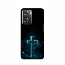 Чехол для OnePlus Nord N20 SE - (Христианские) (AlphaPrint) Крест-синий - купить на Floy.com.ua