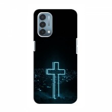Чехол для OnePlus Nord N200 5G (DE211) - (Христианские) (AlphaPrint) Крест-синий - купить на Floy.com.ua