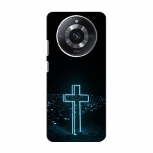 Чехол для RealMe 11 Pro Plus - (Христианские) (AlphaPrint) Крест-синий - купить на Floy.com.ua