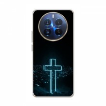 Чехол для RealMe 12 Pro Plus - (Христианские) (AlphaPrint) Крест-синий - купить на Floy.com.ua