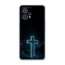 Чехол для RealMe 9 Pro Plus - (Христианские) (AlphaPrint) Крест-синий - купить на Floy.com.ua