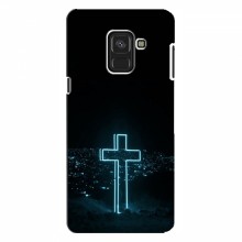 Чехол для Samsung A8, A8 2018, A530F - (Христианские) (AlphaPrint) Крест-синий - купить на Floy.com.ua