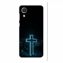 Чехол для Samsung Galaxy A03 Core - (Христианские) (AlphaPrint) Крест-синий - купить на Floy.com.ua
