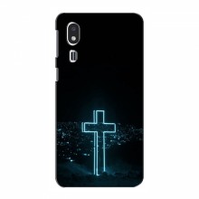 Чехол для Samsung Galaxy A2 Core - (Христианские) (AlphaPrint) Крест-синий - купить на Floy.com.ua