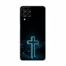 Чехол для Samsung Galaxy A22 5G - (Христианские) (AlphaPrint) Крест-синий - купить на Floy.com.ua