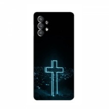 Чехол для Samsung Galaxy A32 - (Христианские) (AlphaPrint) Крест-синий - купить на Floy.com.ua