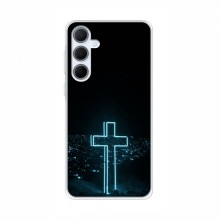 Чехол для Samsung Galaxy A35 (5G) - (Христианские) (AlphaPrint) Крест-синий - купить на Floy.com.ua