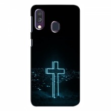 Чехол для Samsung Galaxy A40 2019 (A405F) - (Христианские) (AlphaPrint) Крест-синий - купить на Floy.com.ua