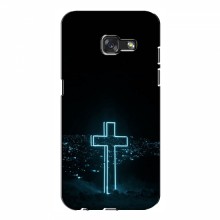 Чехол для Samsung A5 2017, A520, A520F - (Христианские) (AlphaPrint) Крест-синий - купить на Floy.com.ua