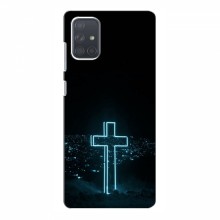 Чехол для Samsung Galaxy A71 (A715) - (Христианские) (AlphaPrint) Крест-синий - купить на Floy.com.ua