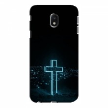Чехол для Samsung J3 2017, J330FN европейская версия - (Христианские) (AlphaPrint) Крест-синий - купить на Floy.com.ua