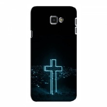 Чехол для Samsung J4+, J4 Plus - (Христианские) (AlphaPrint) Крест-синий - купить на Floy.com.ua