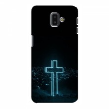 Чехол для Samsung J6 Plus, J6 Плюс 2018 (J610) - (Христианские) (AlphaPrint) Крест-синий - купить на Floy.com.ua