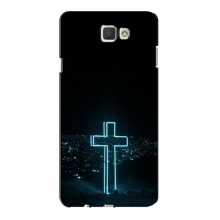 Чехол для Samsung J7 Prime, G610 - (Христианские) (AlphaPrint) Крест-синий - купить на Floy.com.ua