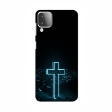 Чехол для Samsung Galaxy M12 - (Христианские) (AlphaPrint) Крест-синий - купить на Floy.com.ua