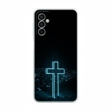 Чехол для Samsung Galaxy M13 - (Христианские) (AlphaPrint) Крест-синий - купить на Floy.com.ua
