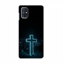 Чехол для Samsung Galaxy M51 - (Христианские) (AlphaPrint) Крест-синий - купить на Floy.com.ua