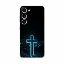 Чехол для Samsung Galaxy S24 - (Христианские) (AlphaPrint) Крест-синий - купить на Floy.com.ua
