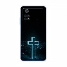 Чехол для Xiaomi POCO M4 Pro 4G - (Христианские) (AlphaPrint) Крест-синий - купить на Floy.com.ua