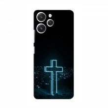 Чехол для Xiaomi POCO М6 Pro (5G) - (Христианские) (AlphaPrint) Крест-синий - купить на Floy.com.ua