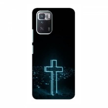 Чехол для Xiaomi POCO X3 GT - (Христианские) (AlphaPrint) Крест-синий - купить на Floy.com.ua