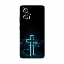 Чехол для Xiaomi POCO X4 GT - (Христианские) (AlphaPrint) Крест-синий - купить на Floy.com.ua