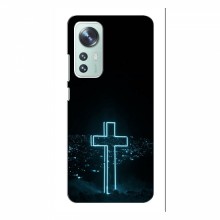 Чехол для Xiaomi 12 / 12X - (Христианские) (AlphaPrint) Крест-синий - купить на Floy.com.ua
